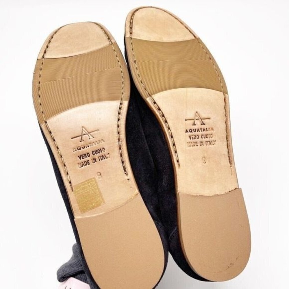 AQUATALIA | Black Lesley Weatherproof Suede Loafers | Women’s | 9 | EUC - Picture 7 of 9